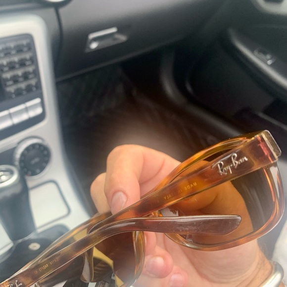 Ray-Ban Wrap Sunglasses Brown Turtle Shell Color. Beautiful!l and New. Italian. - Picture 3 of 9